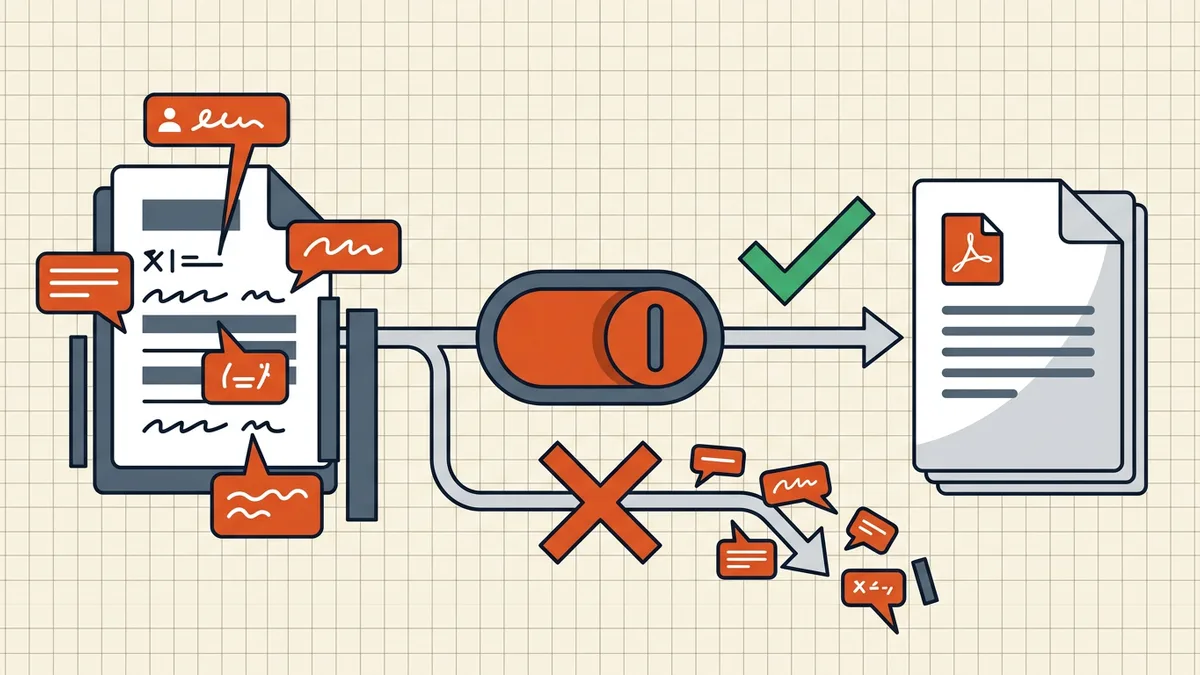 Two export paths producing different PDF structures