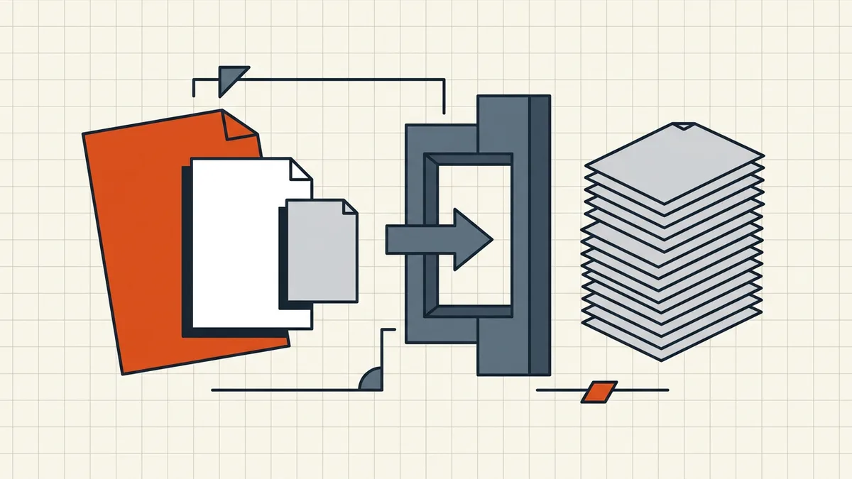 Mixed page sizes normalized through an alignment gate before merging