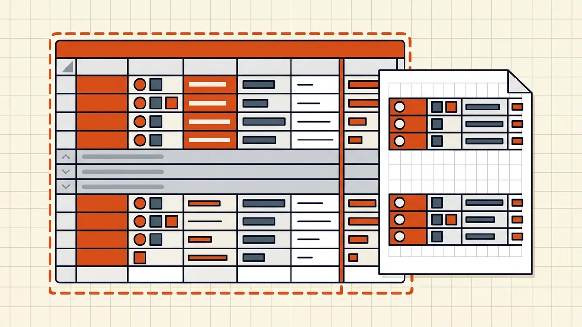 Hidden rows and orphan page breaks producing a blank PDF page