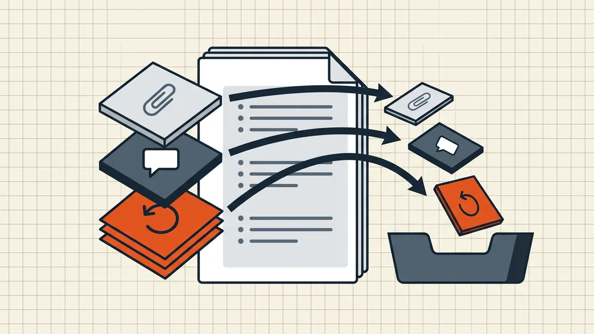 Standard PDF entering an archival cage with embedded fonts kept and external links banned
