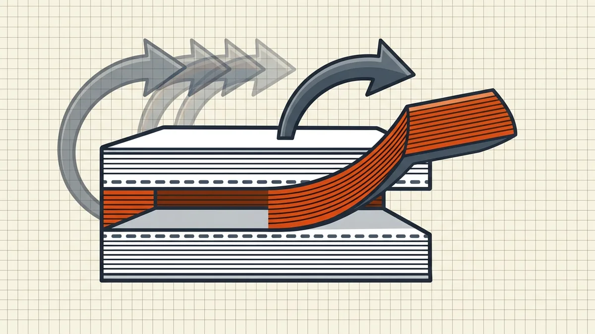 Thick PDF peeling into a thin selected page range