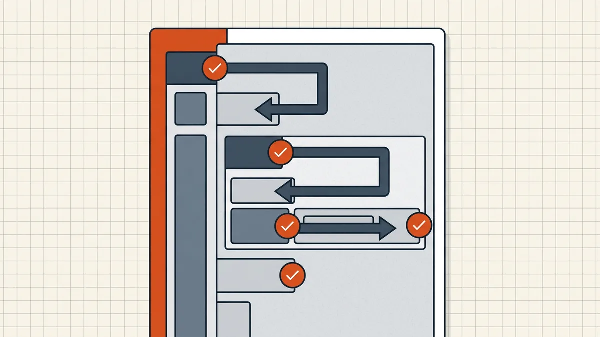 Tag tree and reading-order arrows overlaid on a PDF page