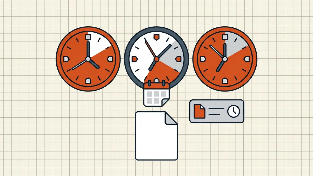Three clocks disagreeing on one document