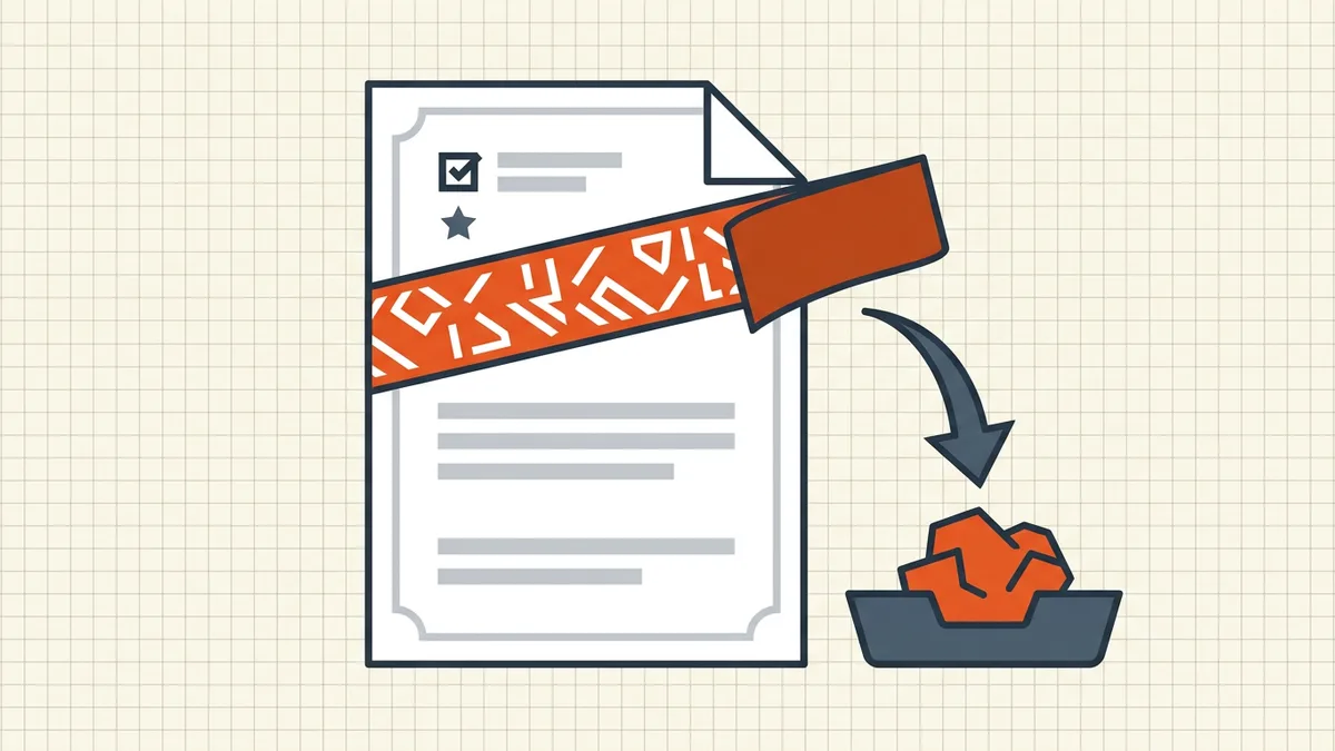 DRAFT watermark object lifting off a page while content stays put